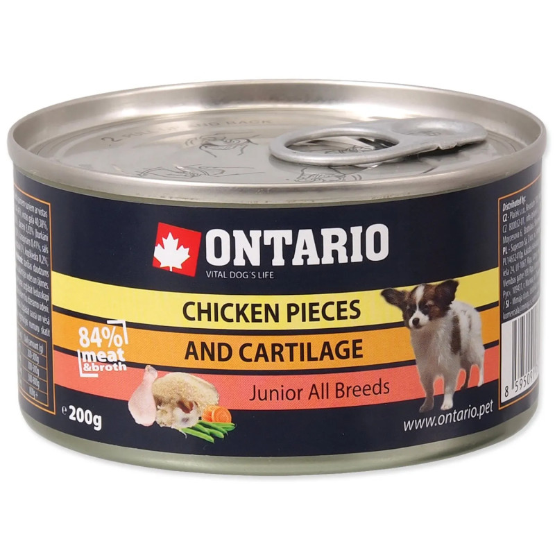 Ontario Junior Piščančji koščki + hrustanec 200 g