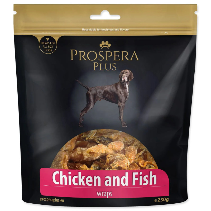 Prigrizek Prospera Plus ribice obložene s piščancem 230 g