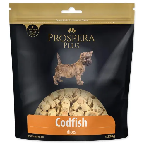 Poslastica Prospera Plus treskine kocke 230 g