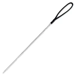 Povodec Trixie veriga z najlonskim ročajem, črn, 1 m x 4 mm