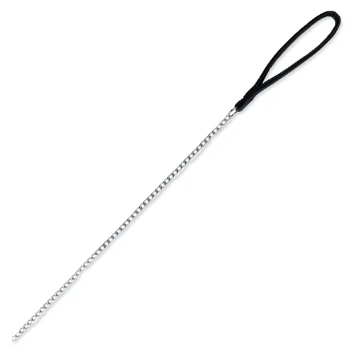 Povodec Trixie veriga z najlonskim ročajem, črn, 1 m x 4 mm