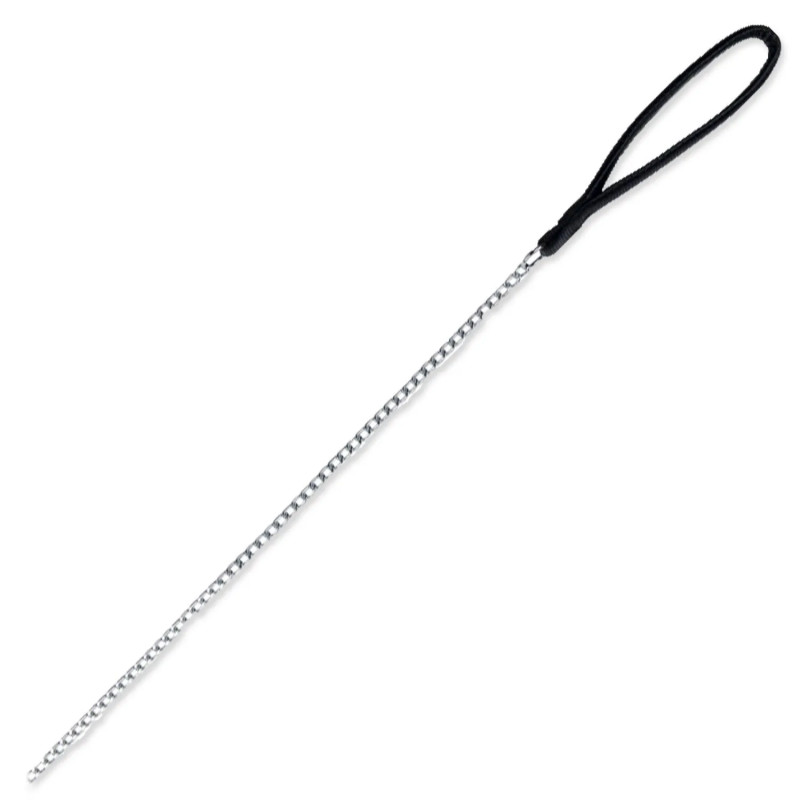 Povodec Trixie, veriga z najlonsko ročajem, črne barve 1mx3mm