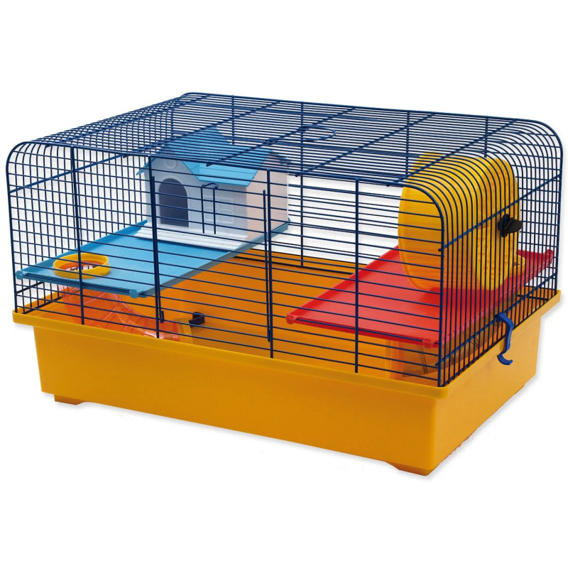 Kletka Small Animals CH1 rumena in modra 49x32,5x29cm