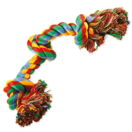 Igrača Dog Fantasy bombažni vozel, barvni, 3 vozli, 40 cm