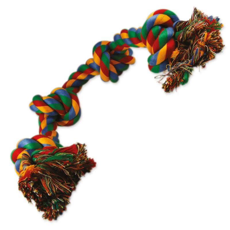 Igrača Dog Fantasy, bombažni vozel, večbarven, 4 vozli, 60 cm