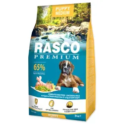 Hrana Rasco Premium Puppy Medium piščanec z rižem 3kg