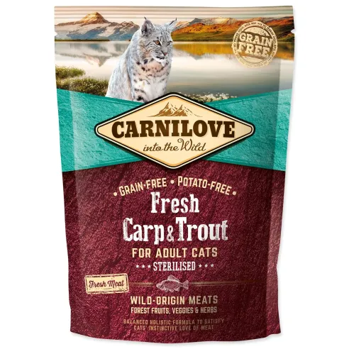 Hrana Carnilove Cat Fresh Sterilizirana Krap in postrv 0,4kg