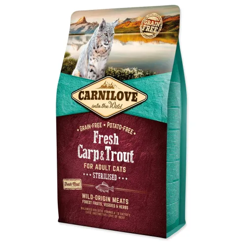 Hrana Carnilove Cat Fresh Sterilizirana krap in postrv 2kg