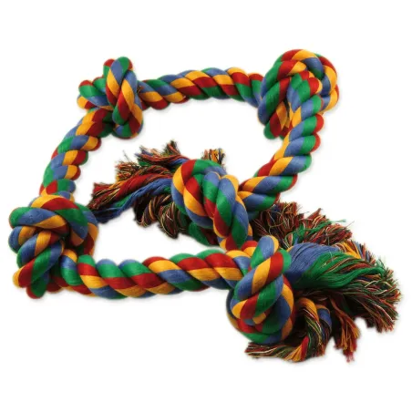 Igrača Dog Fantasy bombažen vozel, pisan, 5 vozlov, 95 cm