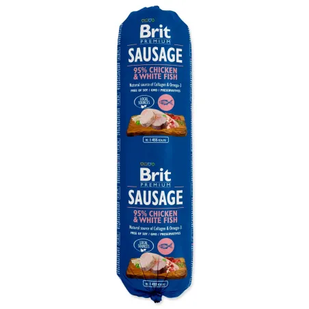 Salama Brit Sausage piščanec in bela riba 800g