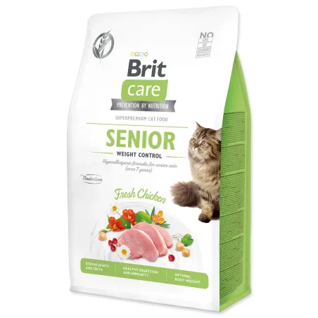 Hrana Brit Care Cat brez žitaric Senior za nadzor teže 0,4 kg