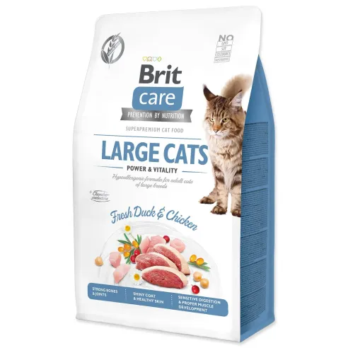 Hrana Brit Care Cat Brez žitaric za velike mačke Moč in vitalnost 0,4kg