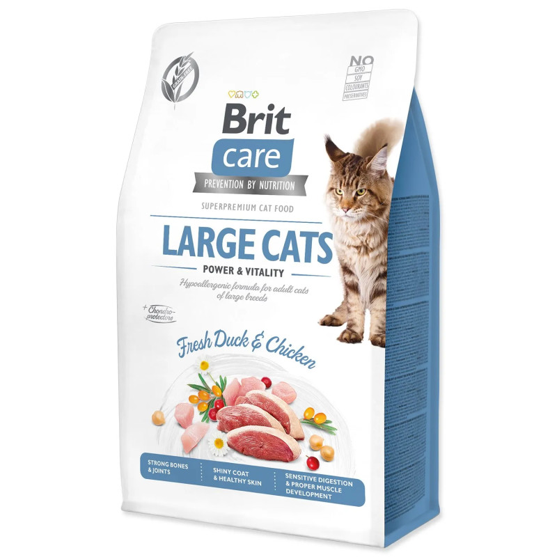 Hrana Brit Care Cat Brez žitaric za velike mačke Moč in vitalnost 0,4kg