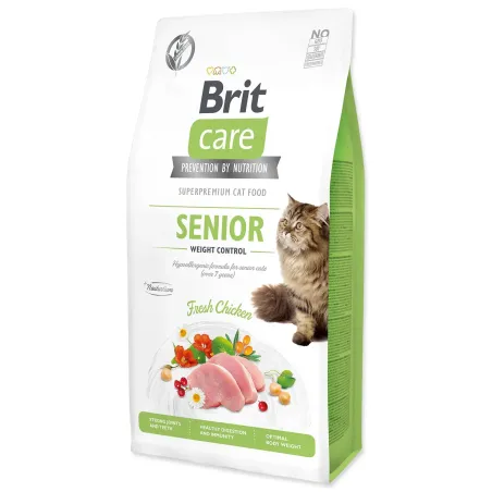 Hrana Brit Care Cat brez žit Senior za nadzor teže 7 kg