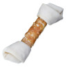 Poslastica Trixie DentaFun iz bivolje kože obložena s piščančjim mesom, kost 25cm 220g