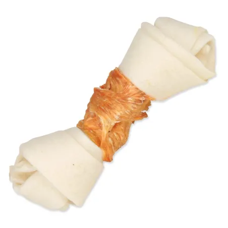 Poslastica Trixie DentaFun bivolova koža obložena s piščančjim mesom, kost 11 cm 70 g 2 kosi