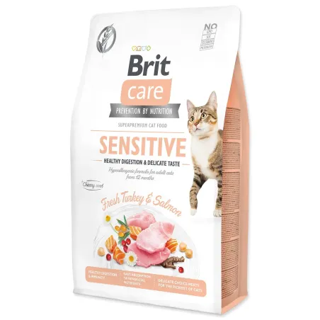 Hrana za mačke Brit Care Cat brez žitaric sensitive Zdravo prebavljanje & Nežen okus 2kg