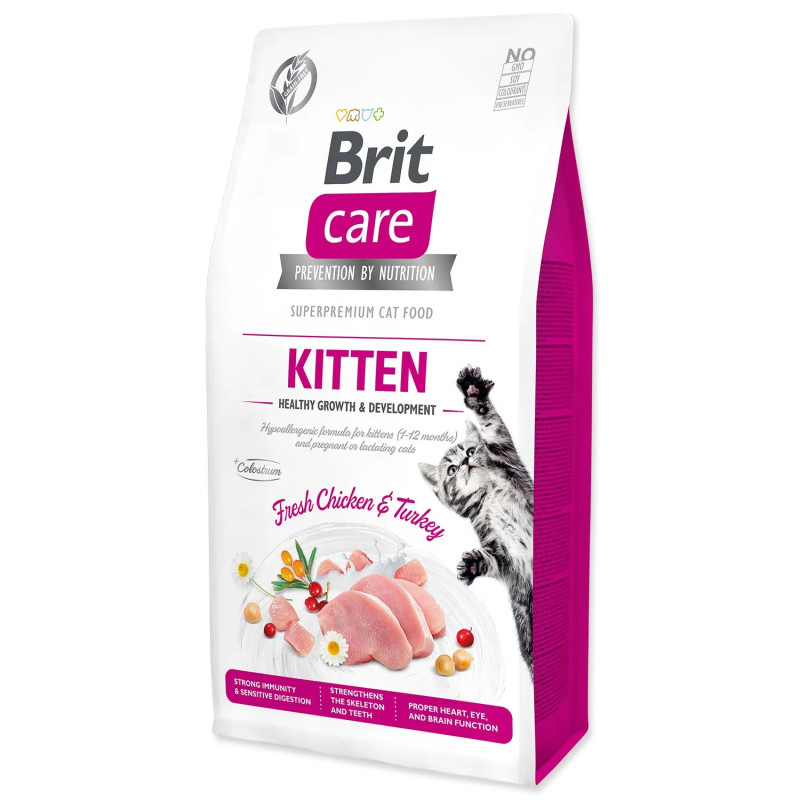Hrana Brit Care Cat brez žitaric za mucke – zdrava rast in razvoj 7kg