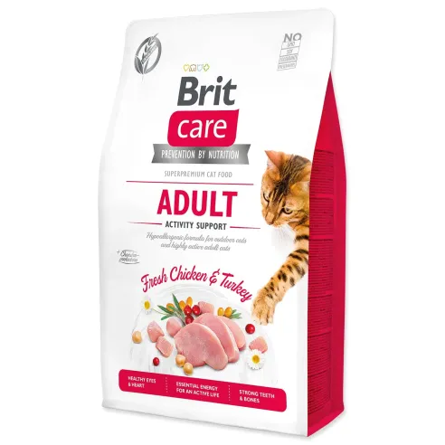 Hrana Brit Care Cat brez žitaric za odrasle — podpora aktivnosti 2 kg