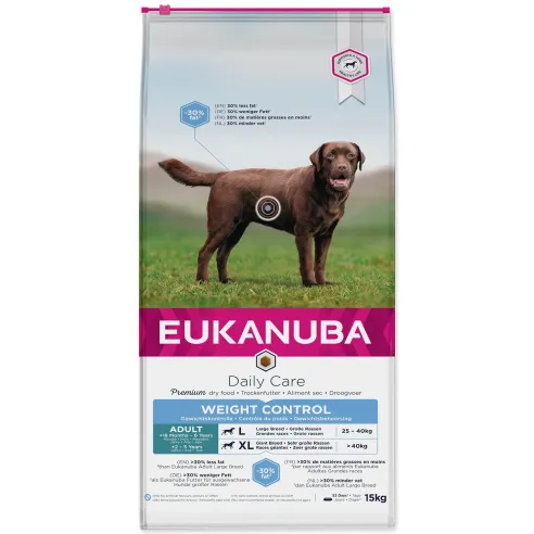 Hrana EUKANUBA Daily Care za odrasle, velike in zelo velike pasme, za uravnavanje telesne teže 15 kg