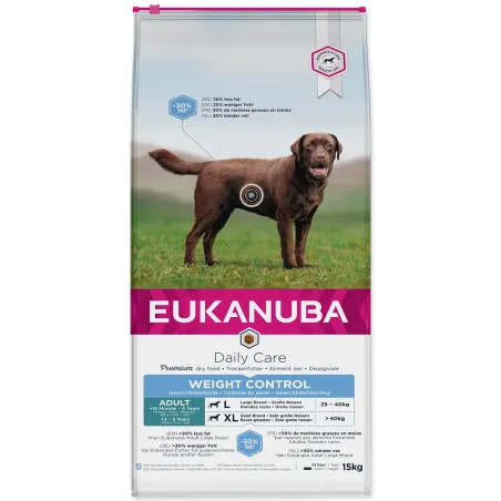 Hrana EUKANUBA Daily Care za odrasle, velike in zelo velike pasme, za uravnavanje telesne teže 15 kg