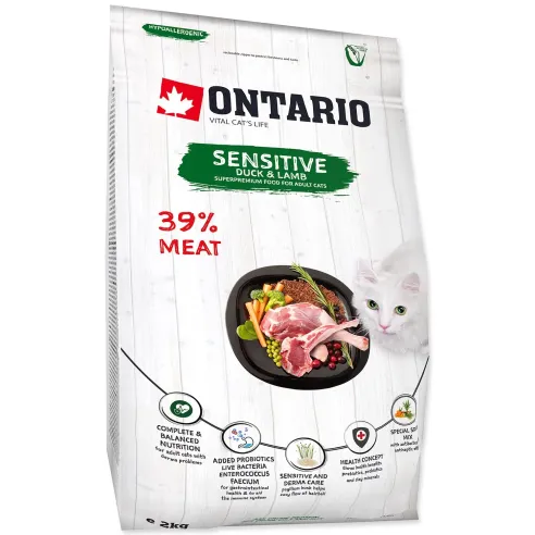 Hrana za mačke Ontario Cat sensitive/Derma 2 kg