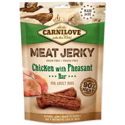 Poslastica Carnilove Jerky piščanec in fazan, palčke 100 g