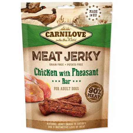 Poslastica Carnilove Jerky piščanec in fazan, palčke 100 g