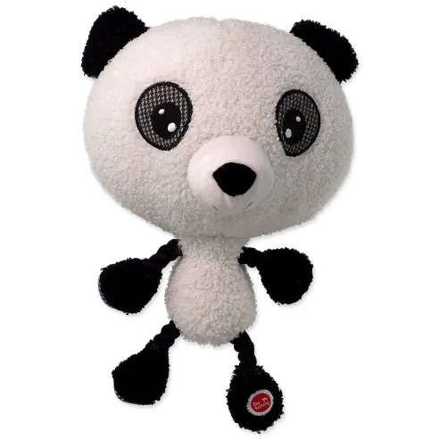 Igrača Dog Fantasy Big Head panda, plišasta, piska, 30 cm