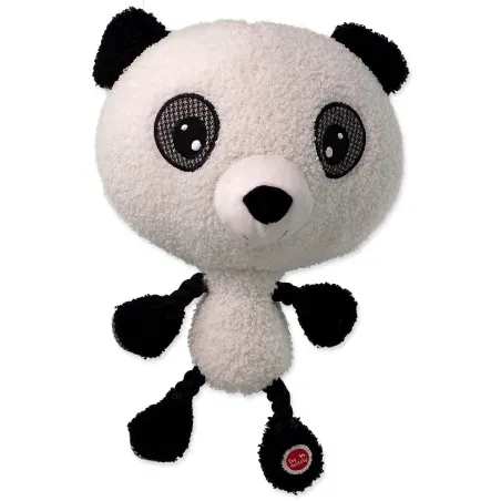 Igrača Dog Fantasy Big Head panda, plišasta, piska, 30 cm