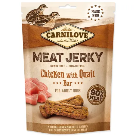 Poslastica Carnilove Jerky prepeličje in piščančje, palčke 100 g