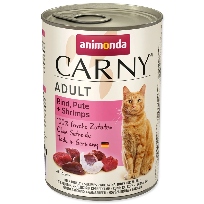 Konserva Animonda Carny Adult govedina, puran in kozice 400g