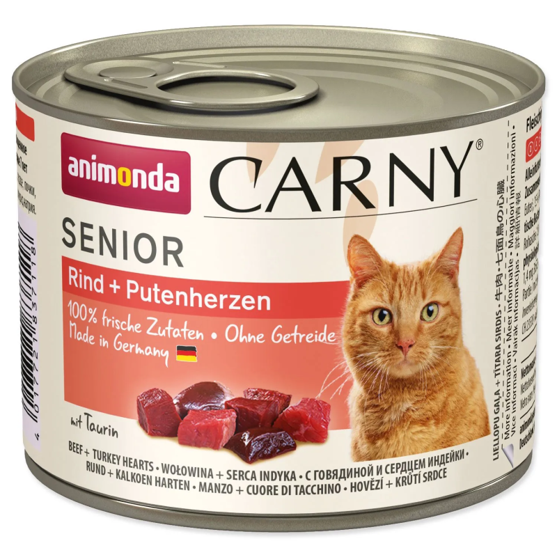 Konzerva Animonda Carny Senior goveje in puranje srce 200 g