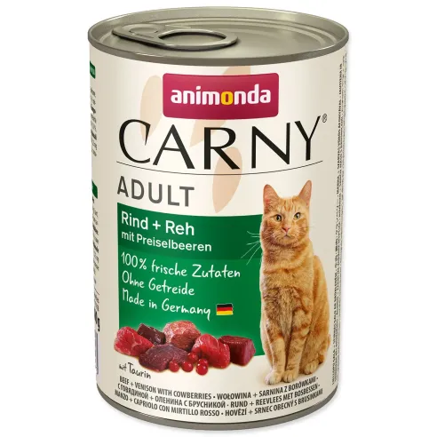 Konzerva Animonda Carny Adult goveje in divjačina z brusnicami 400g