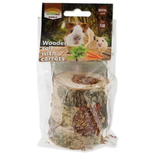 Leseni valj Nature Land Nibble z korenčkom 150g