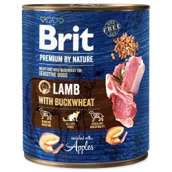 Konzerva Brit Premium by Nature jagnjetina z ajdo 800g
