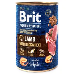 Konzerva Brit Premium by Nature jagnje z ajdo 400g