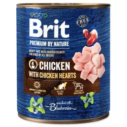 Konzerva Brit Premium by Nature piščanec in srce 800 g