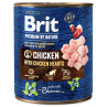 Konzerva Brit Premium by Nature piščanec in srce 800 g