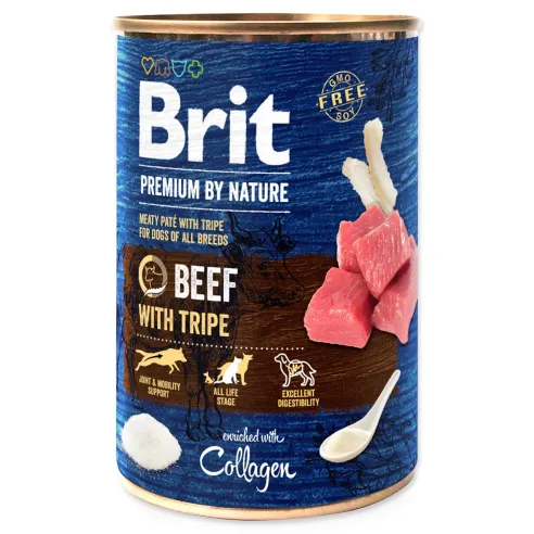 Konzerva Brit Premium by Nature goveje s tripicami 400g
