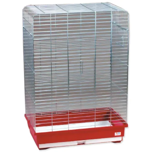 Kletka Bird Jewel Rozela 60x37x85,5cm krom in vinsko rdeča