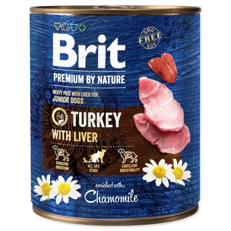 Konzerva Brit Premium by Nature puran z jetri 800g
