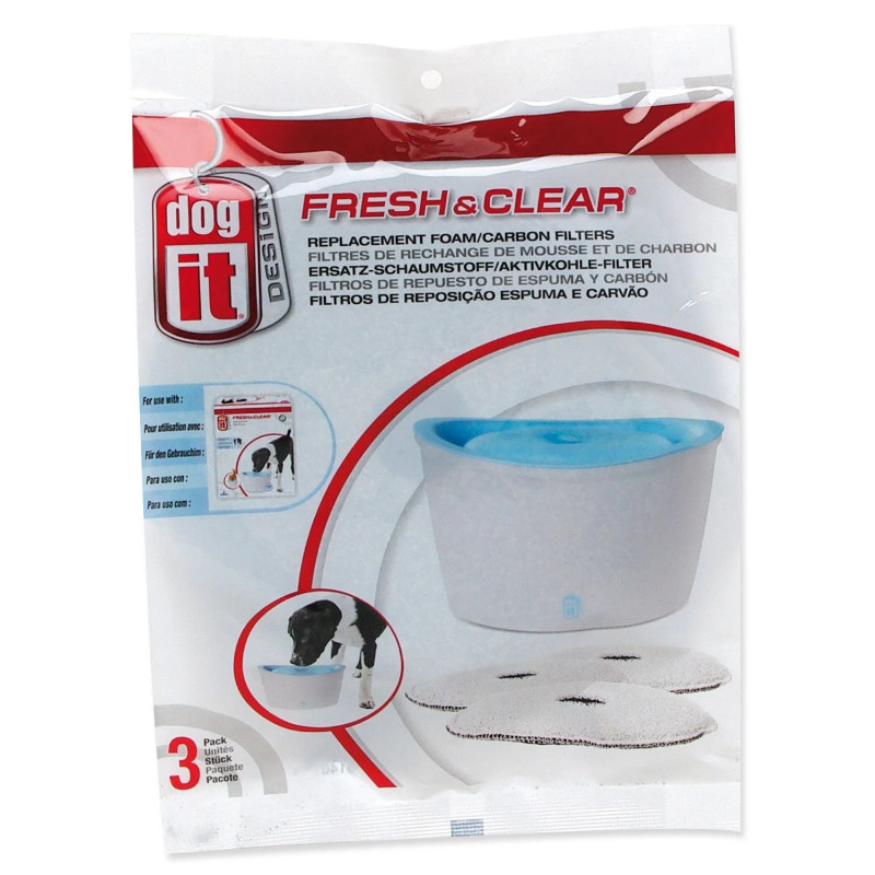 Polnilo Dogit oglje in molitan za Fresh&Clear, 3 kosi