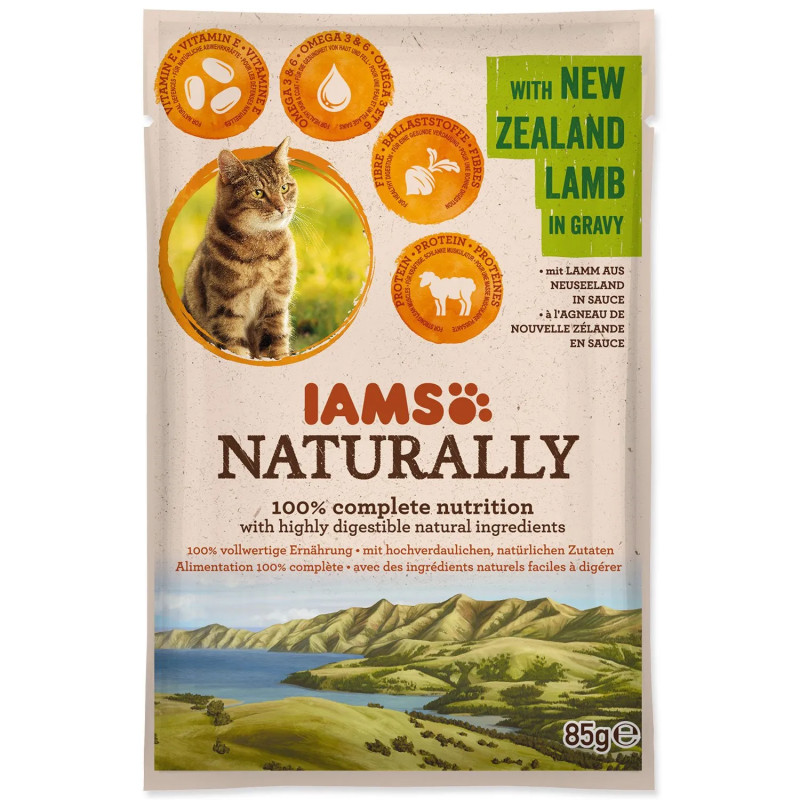 Vrečka IAMS Naturally jagnjetina v omaki 85 g