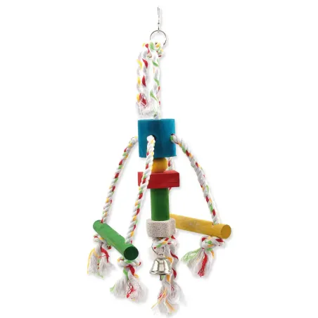 Igrača Bird Jewel lesena obešena hobotnica na vrvi 10x15x29cm