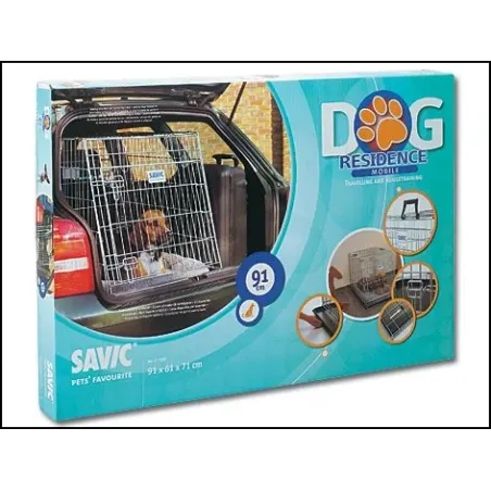 Kletka Savic Dog Residence mobilna 91x61x71cm