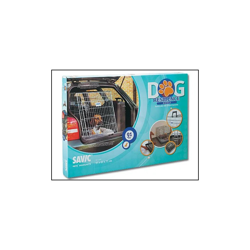 Kletka Savic Dog Residence mobilna 91x61x71cm