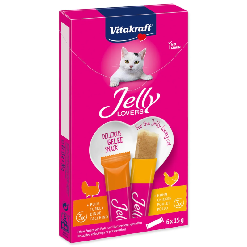 Prigrizek Vitakraft Jelly Lovers piščanec in puran 6x15g