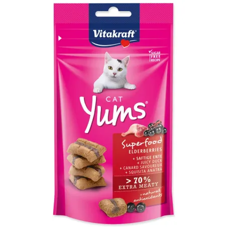 Poslastica Vitakraft Cat Yums Superfood raca z bezegom 40g