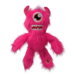 Igrača Dog Fantasy Monsters strašilo s piščalko enooko puhasto rožnato 35cm